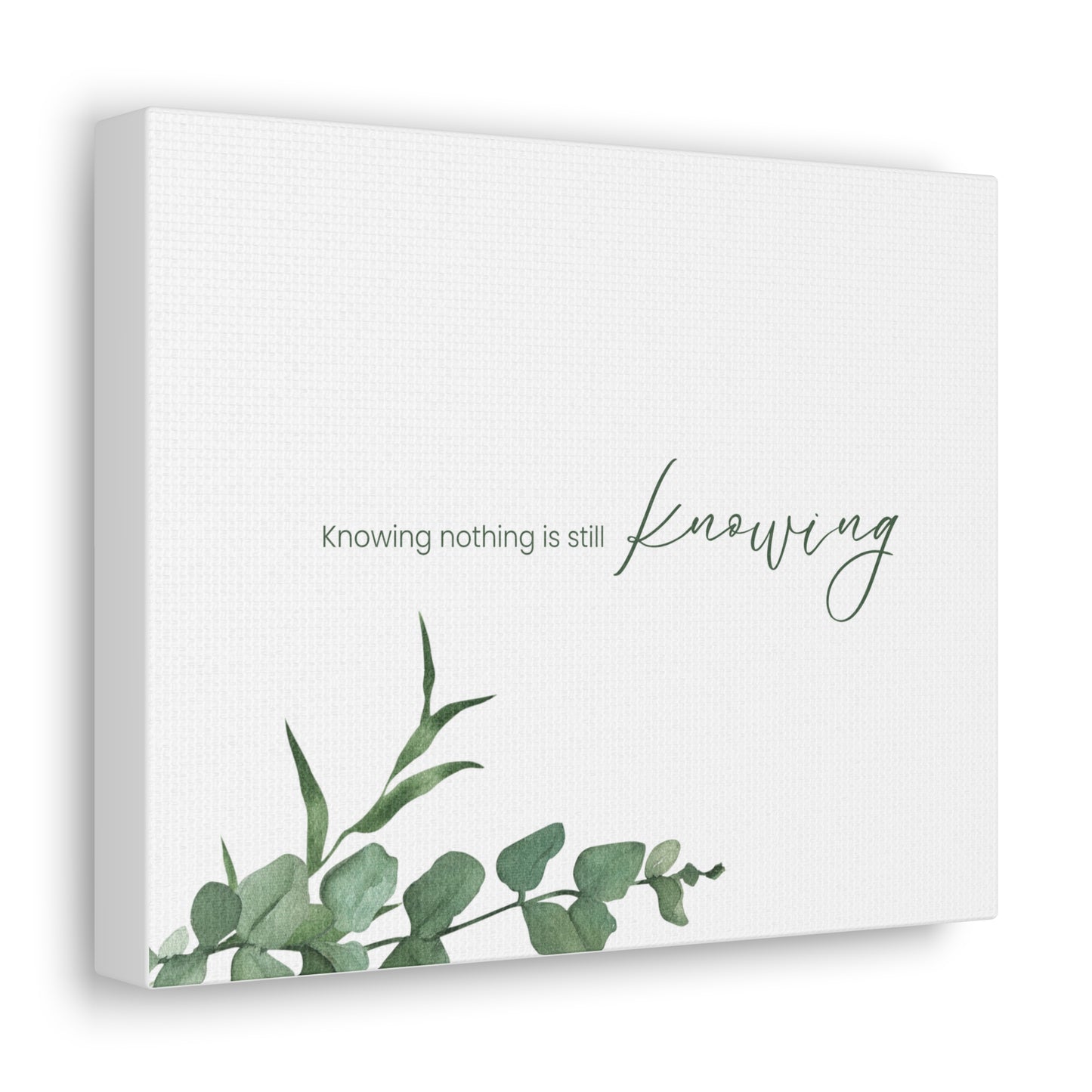 Knowing Poem: Canvas Gallery Wraps