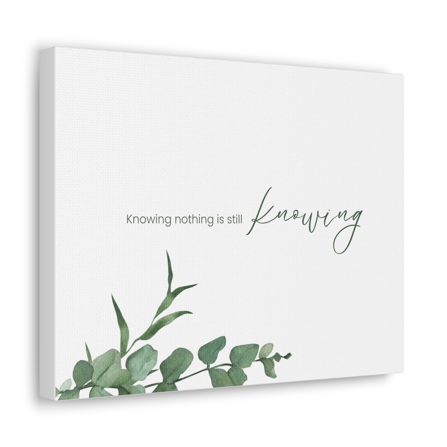 Knowing Poem: Canvas Gallery Wraps