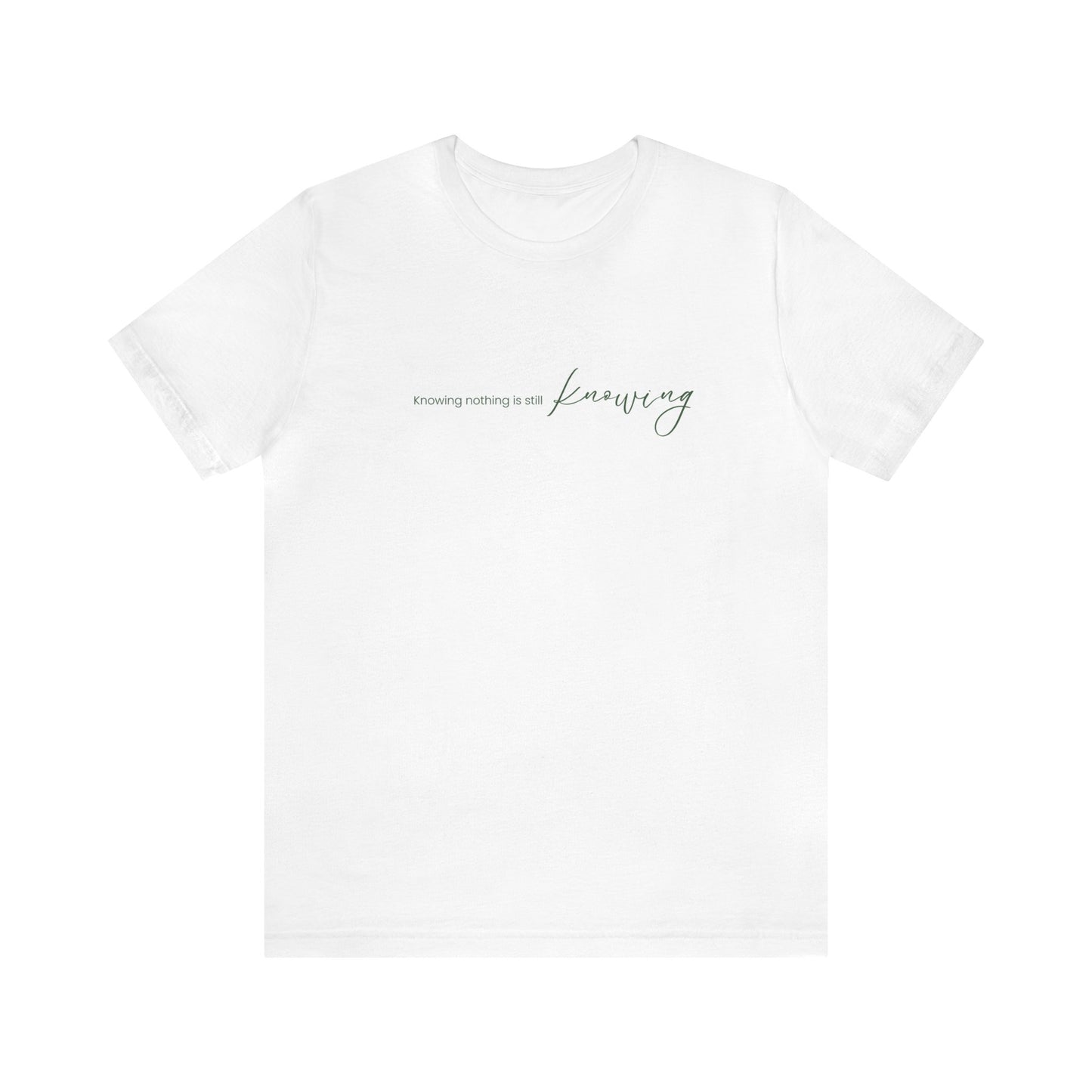 Knowing Poem: Unisex Jersey Short Sleeve Tee