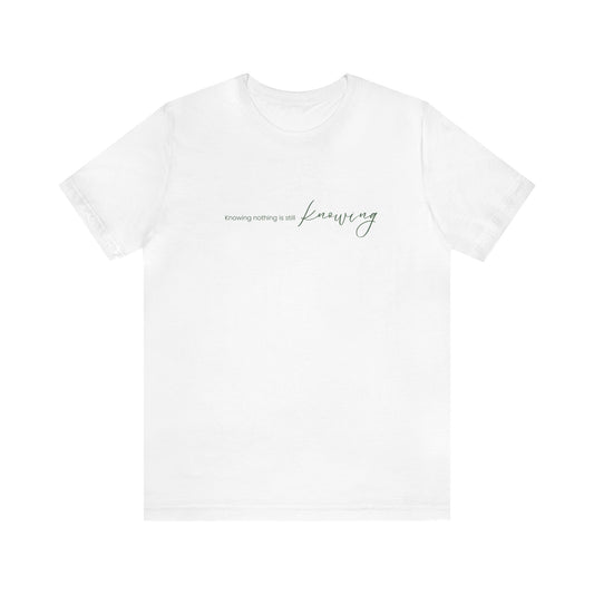 Knowing Poem: Unisex Jersey Short Sleeve Tee