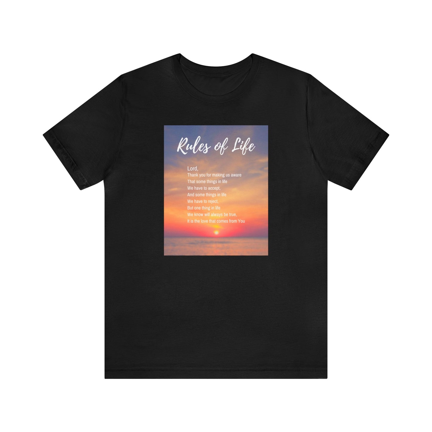 Rules of Life Poem (color): Unisex Jersey Short Sleeve Tee