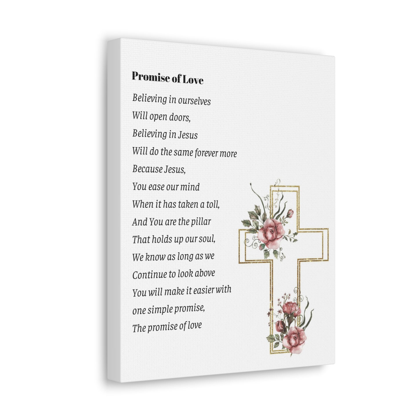 Promise of Love Poem: Canvas Gallery Wraps