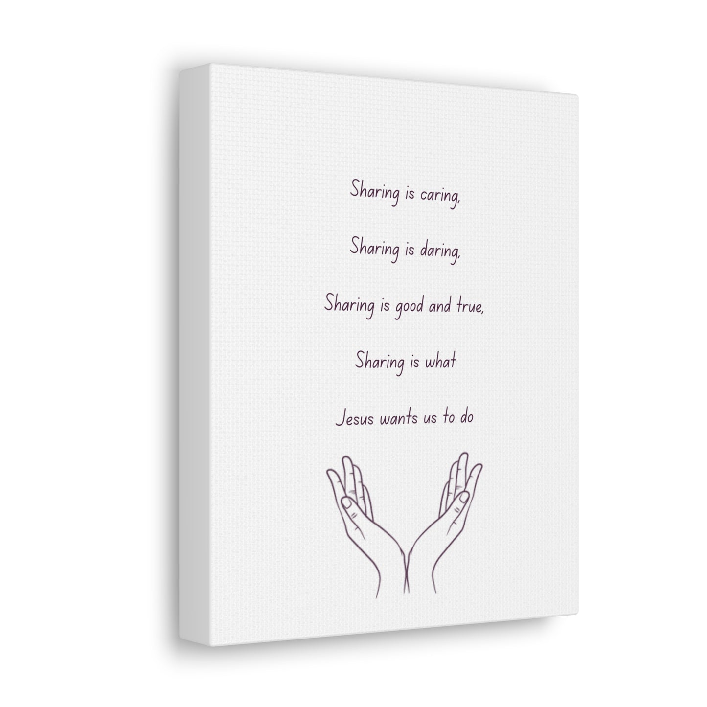 Sharing is Caring Poem: Canvas Gallery Wraps