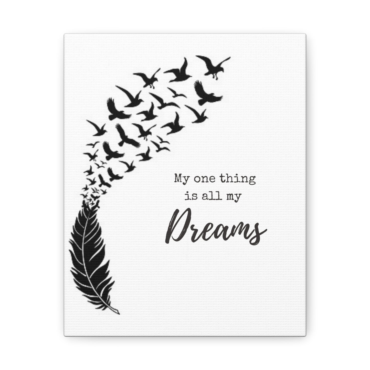 Dreams Poem: Canvas Gallery Wraps