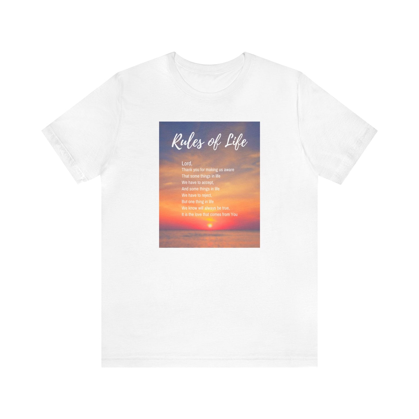 Rules of Life Poem (color): Unisex Jersey Short Sleeve Tee