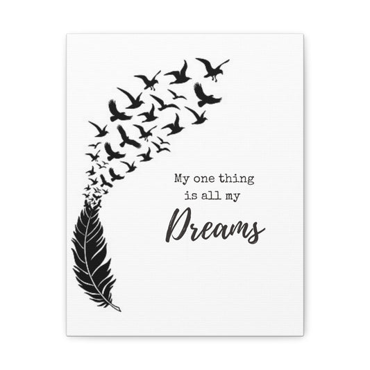 Dreams Poem: Canvas Gallery Wraps