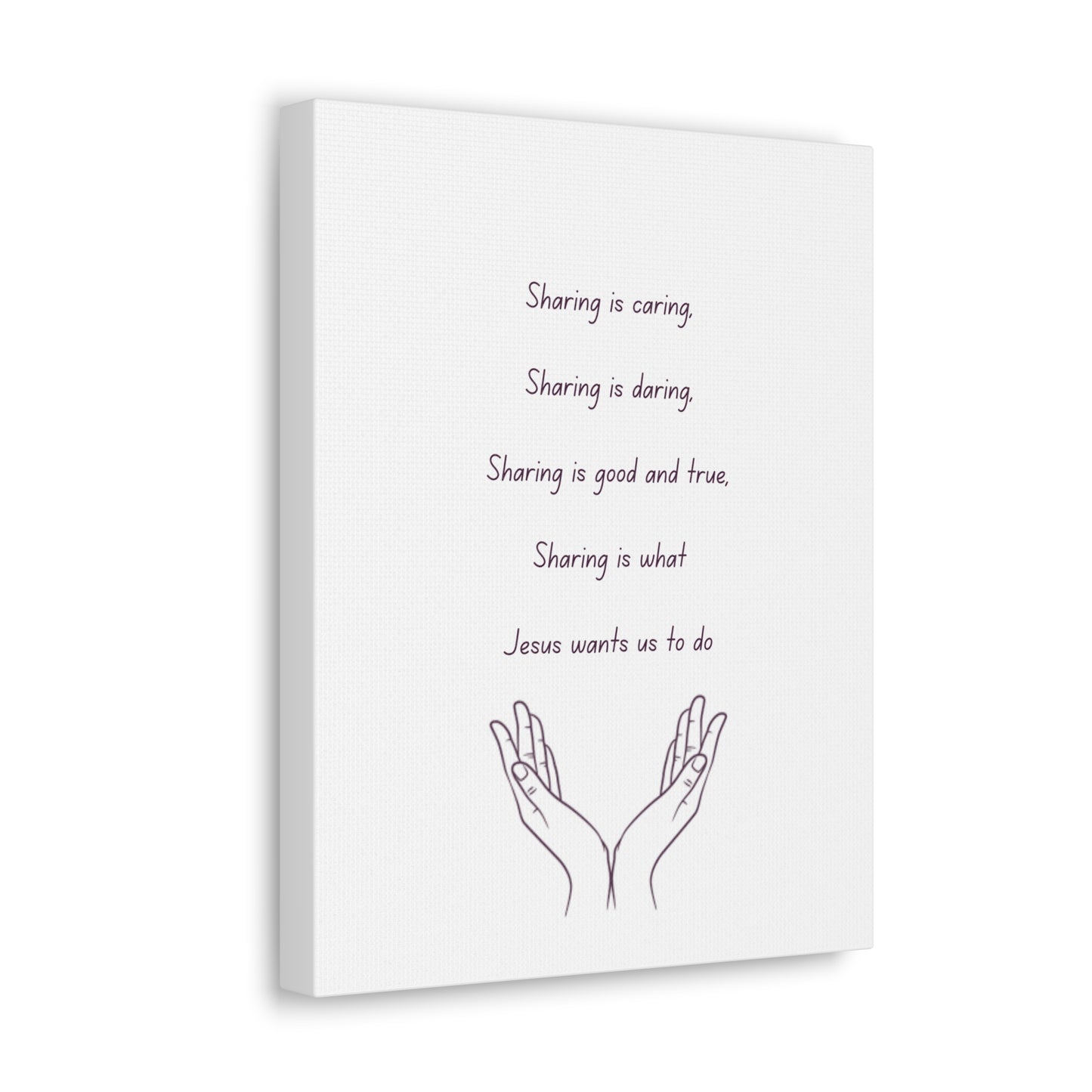 Sharing is Caring Poem: Canvas Gallery Wraps