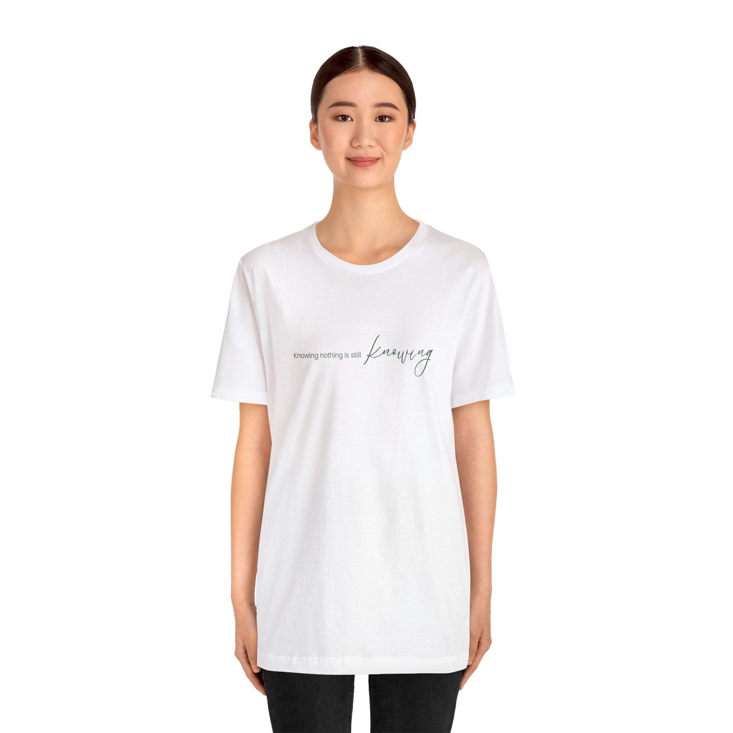 Knowing Poem: Unisex Jersey Short Sleeve Tee