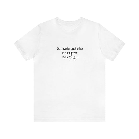 Savior Poem: Unisex Jersey Short Sleeve Tee